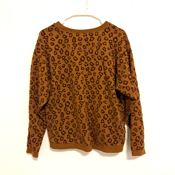 2/$15 Time and Tru - Brown Leopard Print Long Sleeve Sweatshirt Size Small - Picture 7 of 7